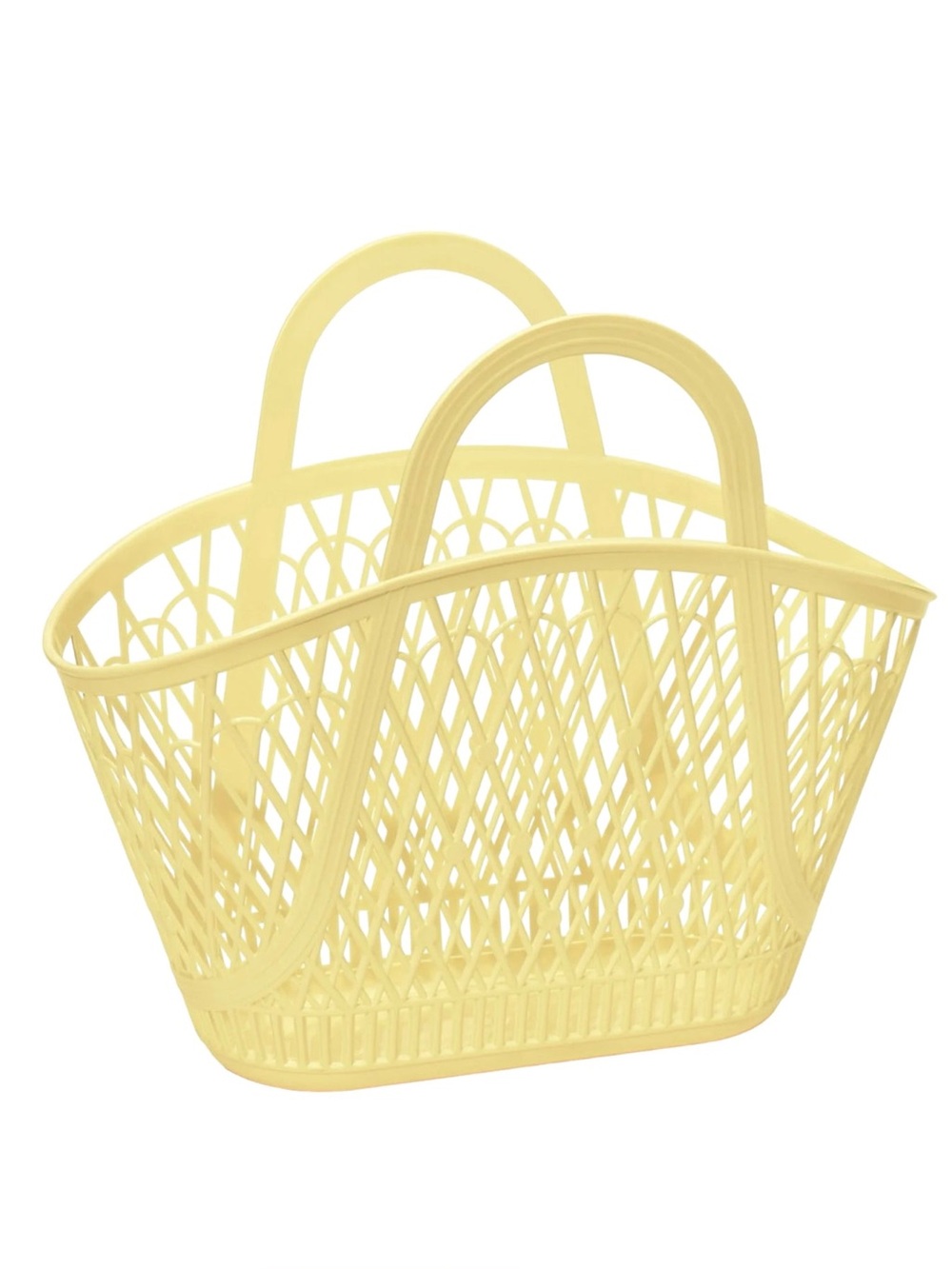 Sun Jellies Betty Basket Jelly Bag Yellow Market Tote NWT